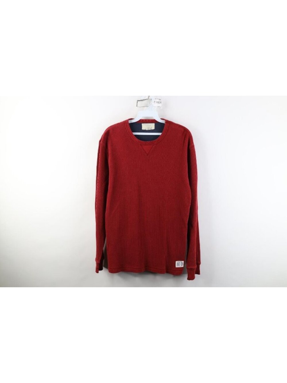 Vtg 90s American Eagle Mens Medium Faded Thermal Waffle Knit Long Sleeve T-Shirt